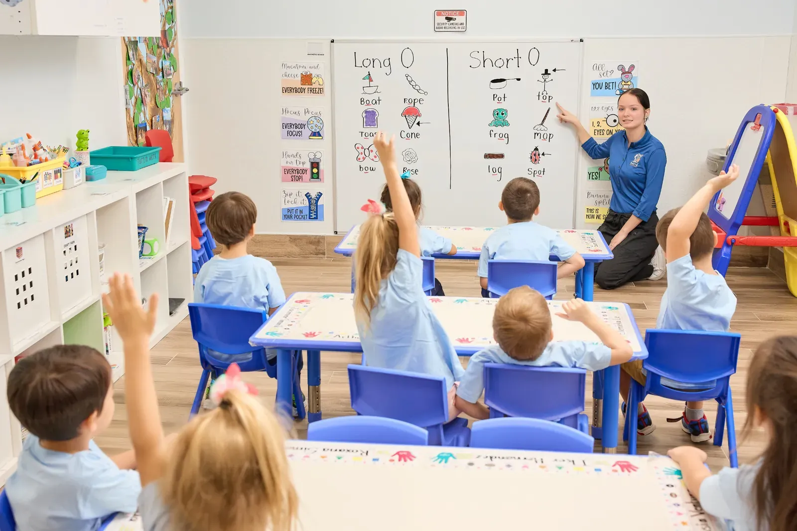 Teacher leading a classroom activity at Davie Academy
